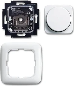 Busch-Jaeger Busch-Drehdimmer LED, Komplettset mit Glimmlampe alpinweiß - Reflex SI
