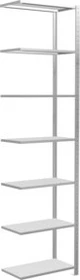 Schulte Lagertechnik Multiplus 150 Anbauregal 75x300x40cm lichtgrau
