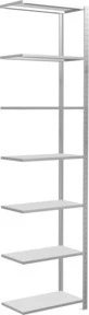 Schulte Lagertechnik Multiplus 150 Anbauregal 75x300x40cm lichtgrau
