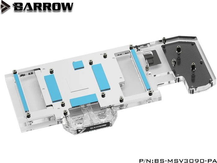 Barrow NVIDIA RTX 3090 LRC 2.0 Full Coverage GPU Water Block, MSI 3090 Ventus Aurora