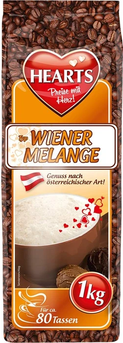 Hearts Wiener Melange Löskaffee, 1.00kg