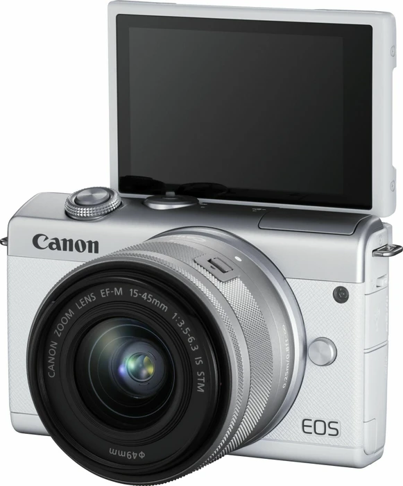 Canon EOS M200 weiß mit Objektiv EF-M 15-45mm 3.5-6.3 IS STM