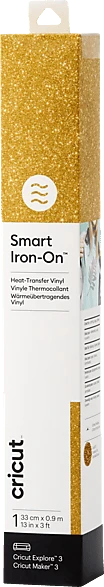 Cricut Joy Smart Vinyl Iron On Glitter Bügelfolie gold, 33x90cm