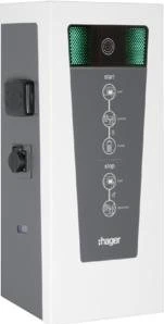 Hager E-Ladestation witty park 2x22kW 3P M3T2S M2TF IP54 IP, Ladedose