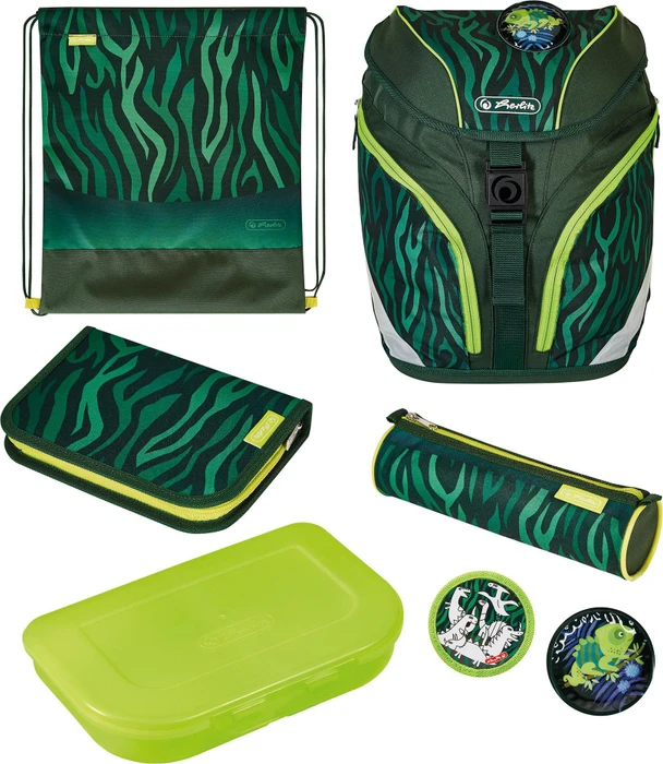 Herlitz SoftLight Plus Jungle Schultaschen-Set, 6-tlg.