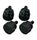 Thumbscrews grob, 4er Set, schwarz