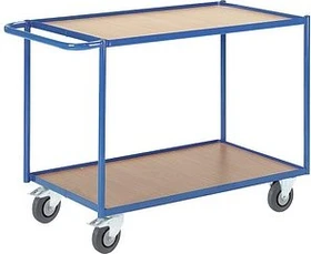 Rollcart 2-Etagen Tischwagen 50x81x99cm blau