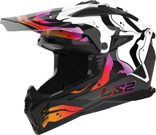 LS2 MX708 Fast II Wash weiß/schwarz/rot
