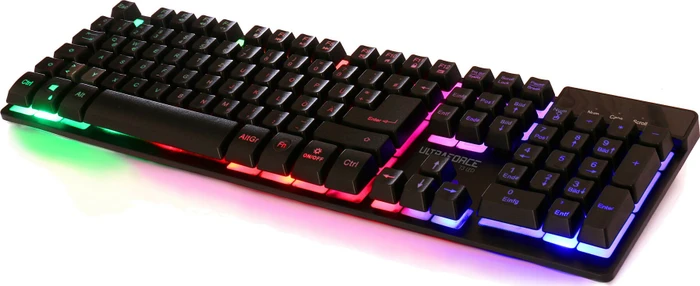 Ultron Ultraforce T3 LED Illuminated Gaming Keyboard, USB, DE