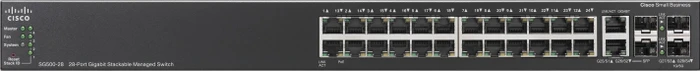 Cisco SG500 Rackmount Gigabit Managed Stacking Switch, 24x RJ-45, 2x RJ-45/SFP
