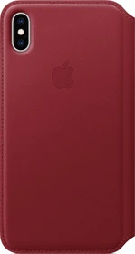 Apple Leder Folio Case für iPhone XS Max rot