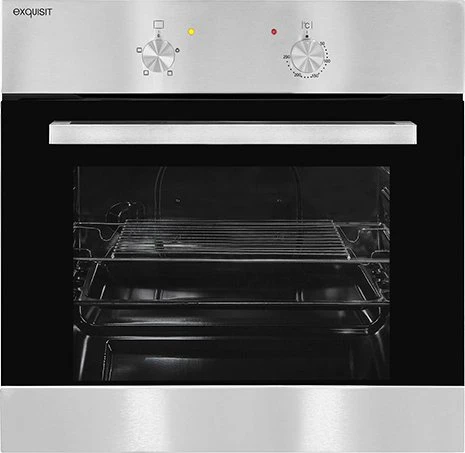 Exquisit Einbau-Backofen EBE 555-1.2 U | 58 l | Elektro-Backofen | Umluft, Grill, Auftauen, Ober-/Unterhitze | Edelstahl Image