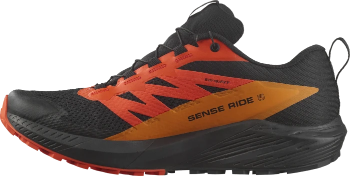 Salomon Sense Ride 5 GTX black/scarlet ibis/turmeric (Herren)