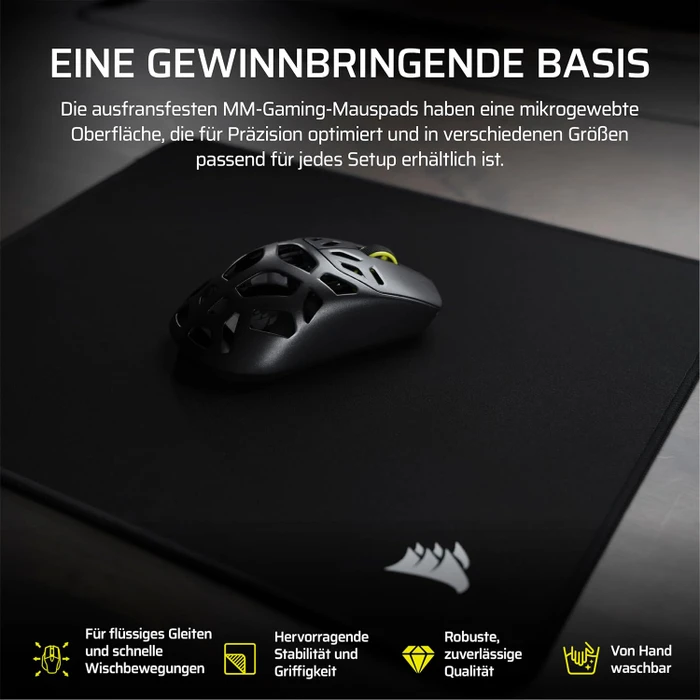 Corsair MM Gaming Mouse Pad - Medium 320x300mm, schwarz