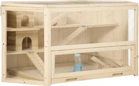 PawHut Hamsterkäfig Kleintierkäfig, braun