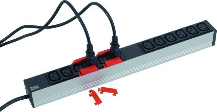 Bachmann 19" IT PDU Basic, 1HE, 11-fach, 230V, schwarz/rot, 2m