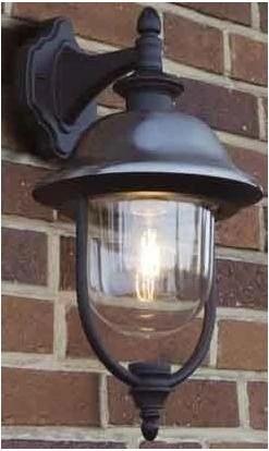 Konstsmide Parma 24cm Wandleuchte hängend schwarz edelstahl