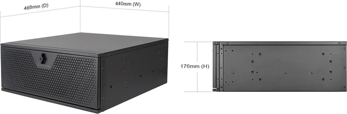 SilverStone RM44, Rackmount Storage, schwarz, 4HE, ATX