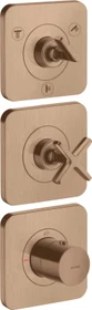 Hansgrohe Axor Citterio E Thermostatmodul 380/120 Kontrollfeld für 3 Verbraucher brushed red gold