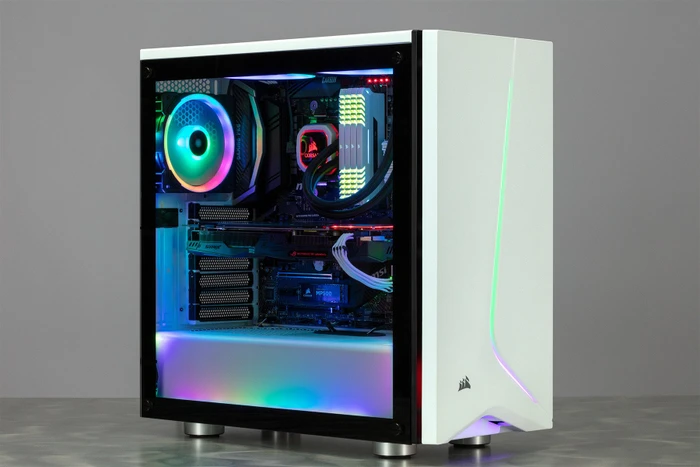 Corsair Carbide Series SPEC-06 RGB weiß, Glasfenster
