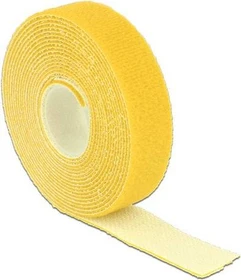 DeLOCK Klettband auf Rolle, 20mm, 3m, gelb