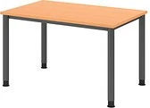 Hammerbacher Ergonomic Plus H-Serie VHS12/6/S Schreibtisch 120x80cm Buche/silber
