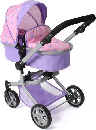 Bayer Chic 2000 Mika Kombipuppenwagen Herzchen lila