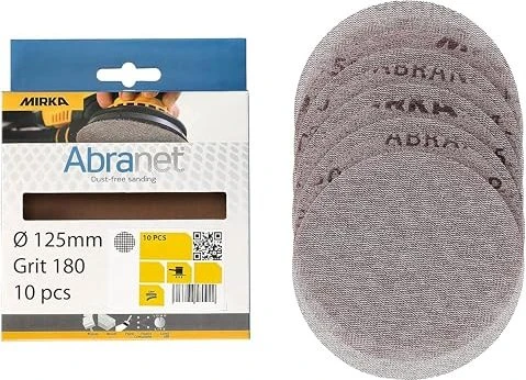 Mirka Abranet Grip Gewebeschleifblatt K180, 125mm, 10 Stück