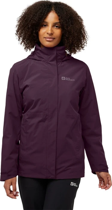 Jack Wolfskin Rotwand 3in1 Funktionsjacke midnight plum (Damen)