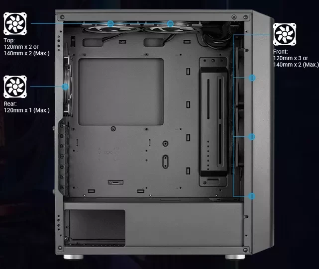 AeroCool Interstellar, Glasfenster