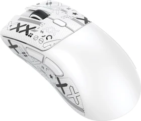 Attack Shark R1 Wireless Gaming Mouse weiß, inkl. Grip Tape, USB/Bluetooth