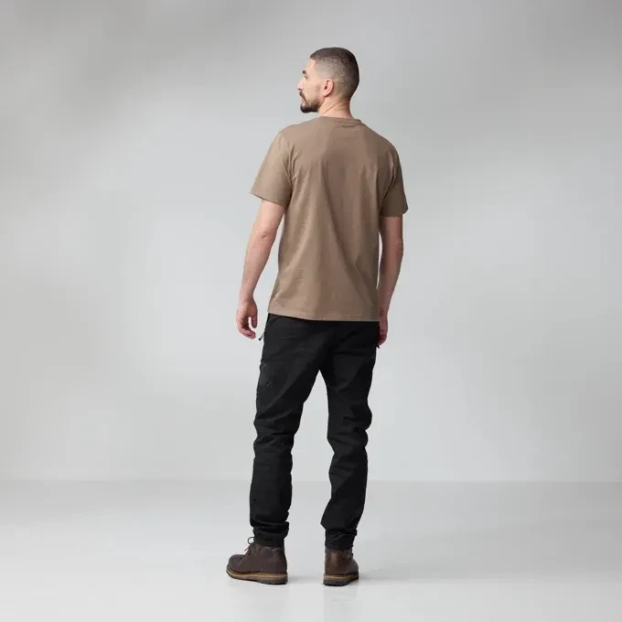 Fjällräven Multicolor Logo Funktionsshirt kurzarm suede brown (Herren)