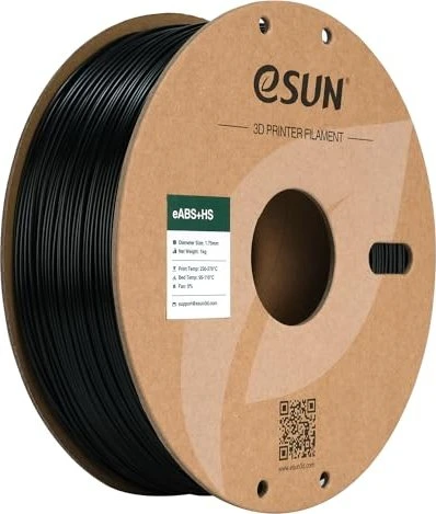 eSUN ABS+, schwarz, Spule, 1.75mm, 1.00kg