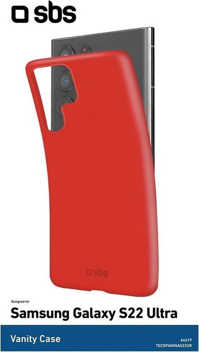 SBS Mobile Vanity Stars Cover für Samsung Galaxy S22 Ultra rot
