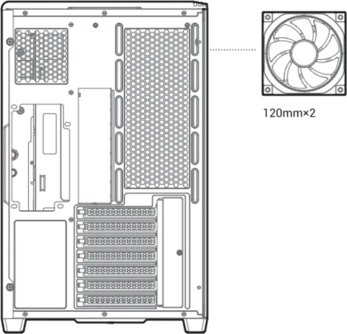 DeepCool CG590U 5F, schwarz, Glasfenster