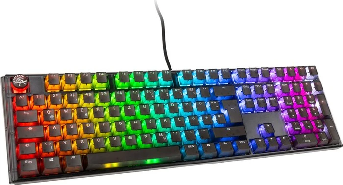 Ducky One 3 PBT, LEDs RGB, Aura Black, MX SILENT RGB RED, USB, DE