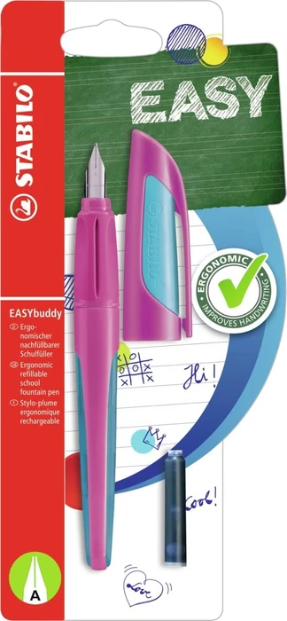 STABILO EASYbuddy FRESH Edition pink/hellblau, rechte Hand, Anfänger, Blister