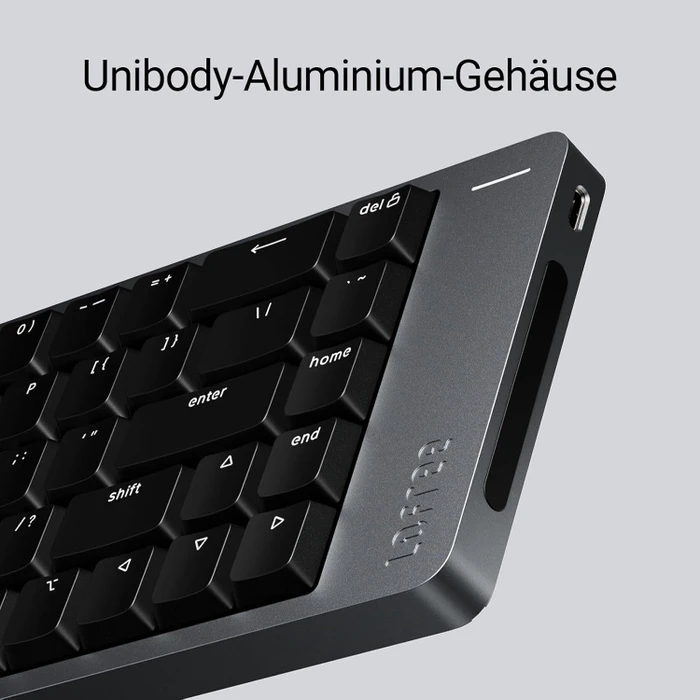 Lofree Flow 2 84, Silver, LEDs weiß, Kailh LOW PROFILE Surfer, USB/Bluetooth, US