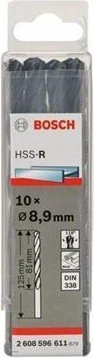 Bosch Professional HSS-R Spiralbohrer, 8.9x81x125mm, 10 Stück