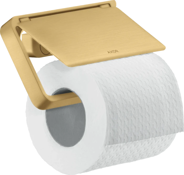 Hansgrohe AXOR Universal Softsquare Toilettenpapierhalter mit Deckel brushed gold optic