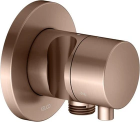 Keuco IXMO 59548 Comfort 3-Wege Umstellventil mit Schlauchanschluss und Brausehalter rund rotgold gebürstet