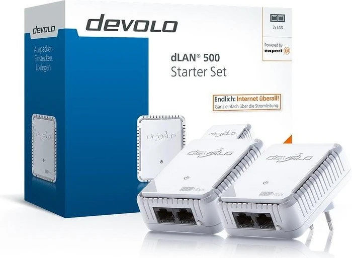 devolo dLAN 500 duo Starter Set OEM, HomePlug AV2, 2x RJ-45, 2er-Pack