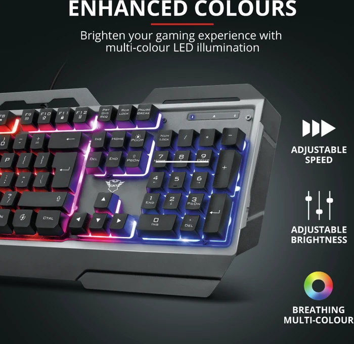 Trust Gaming GXT 856 Torac, LEDs RGB, USB, DE