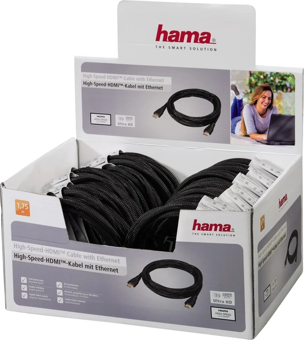 Hama HDMI Kabel schwarz, 0.75m