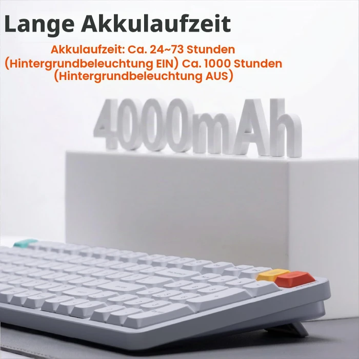 NuPhy Air100 V3 Mac/PC, Nova White, weiß/silber, hot-swap, Low-Profile Red nano, USB/Bluetooth, US