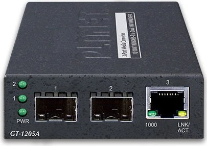 Planet GT-1205A Gigabit Media Converter, RJ-45, 2x SFP