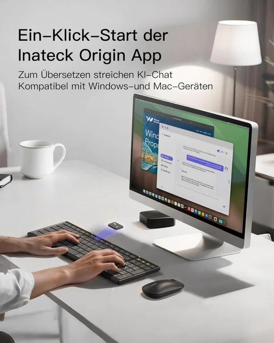 Inateck KB602 Nomad faltbare Tastatur mit Nummernblock, Bluetooth, DE