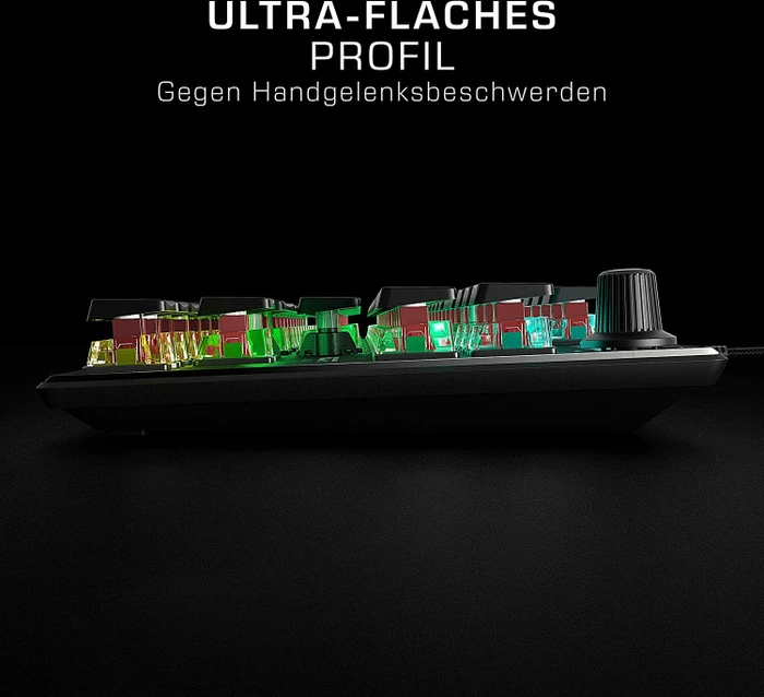 Roccat Vulcan TKL Pro, LEDs RGB, schwarz, Titan Optical Linear, USB, DE