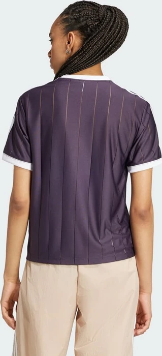 adidas Adicolor 3-Streifen Pinstripe T-Shirt kurzarm aurora black (Damen)