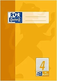 Oxford Schulheft, A5, Lineatur 4, dunkelgelb, 16 Blatt